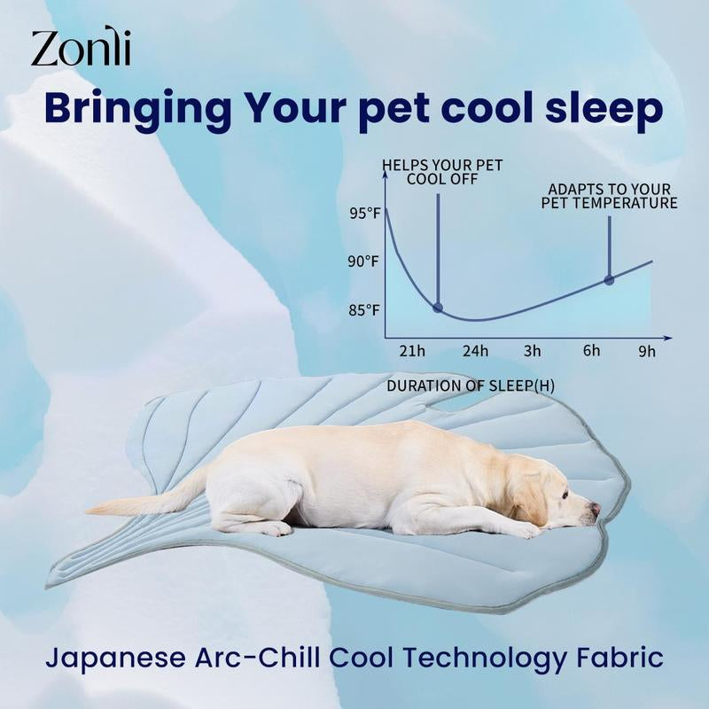 Vagascape &Zonli Cooling Mat, Eco-Friendly Cooling Pad, Cooling Pet Mats for Dogs and Cats Use in Crate, Tunk, Camping, Outdoors, Portable, Machine Washable, Durable, without Gel,Outdoorfun