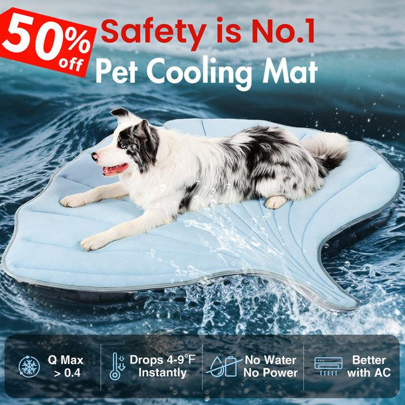 Vagascape &Zonli Cooling Mat, Eco-Friendly Cooling Pad, Cooling Pet Mats for Dogs and Cats Use in Crate, Tunk, Camping, Outdoors, Portable, Machine Washable, Durable, without Gel,Outdoorfun